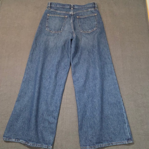 Gap Super Baggy Jeans Womens Sz 27/4  Medium Indigo Blue Wide Leg Denim - Picture 3 of 13